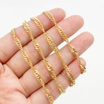 Load image into Gallery viewer, V319GF. 14K Gold Filled Twisted Singapore Unfinished Chain