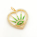 Load image into Gallery viewer, Buy Solid Gold Evil Eye Heart Pendant