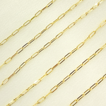 Load image into Gallery viewer, 040FVBFVT5byFt. 14K Solid Yellow Gold Flat Paperclip Chain by Foot
