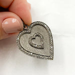 Load image into Gallery viewer, DP571. Diamond Sterling Silver Heart Pendant
