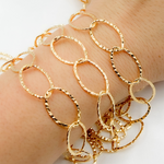 Load image into Gallery viewer, 14k Gold Filled Hammered Oval Link Chain. 674KGF