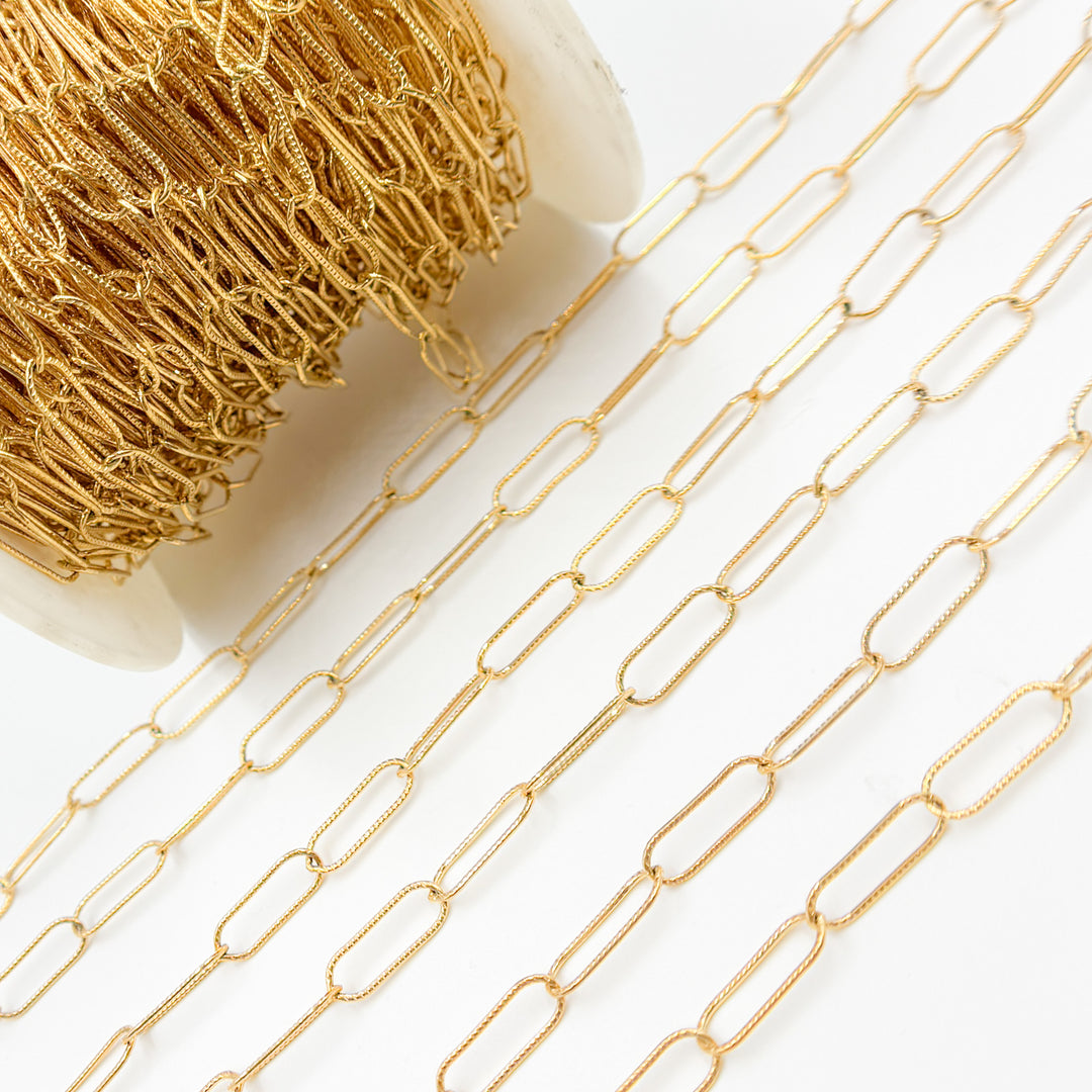 768LGF. 14K Gold-Filled Twisted Paperclip Chain