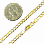 Load image into Gallery viewer, 14K Solid Gold Flat Curb Necklace. 030GBL3
