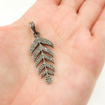 Load image into Gallery viewer, DC2002. Diamond Sterling Silver Leaf Pendant
