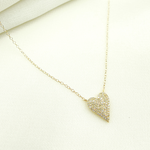 Load image into Gallery viewer, 14k Solid Gold Diamond Heart Necklace. NFE71182
