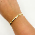 Load image into Gallery viewer, 420CCTDBRA8BR. 14K Solid Gold Flat Snake Bracelet