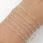 Load image into Gallery viewer, 716SS. Sterling Silver Oval Long and Short Links Chain
