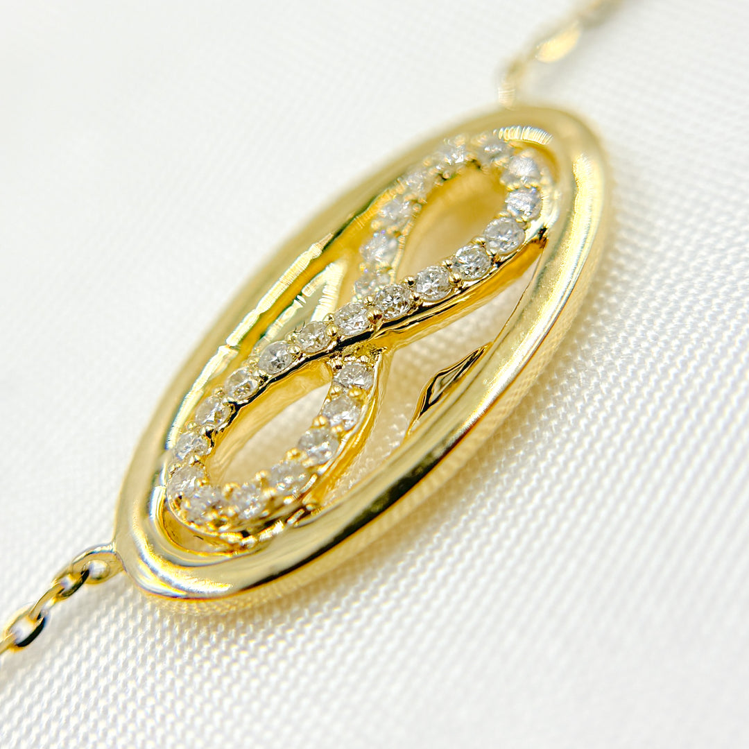 14K Solid Gold Diamond Necklace. NT401354