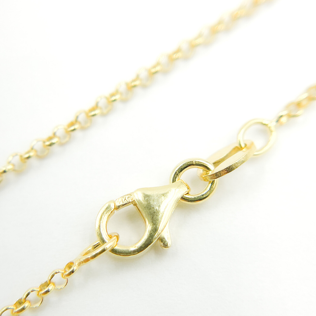 Gold Plated 925 Sterling Silver Rolo Necklace. 28Necklace