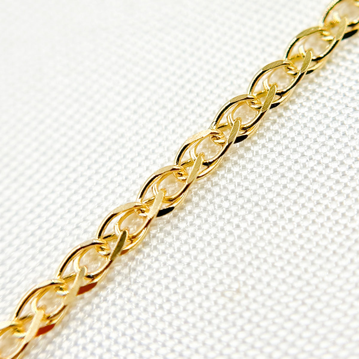 14K Solid Gold Wheat Chain by the Foots