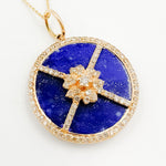 Load image into Gallery viewer, KG159. 14K Gold Flower Round Pendant
