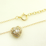 Load image into Gallery viewer, 14k Solid Yellow Gold Cable Link Marquise Necklace with Diamonds. PHE38701
