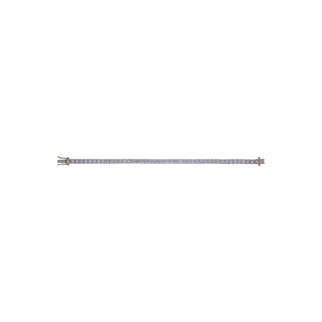 BTR65035. 14K Solid Gold Diamond Tennis Bracelet