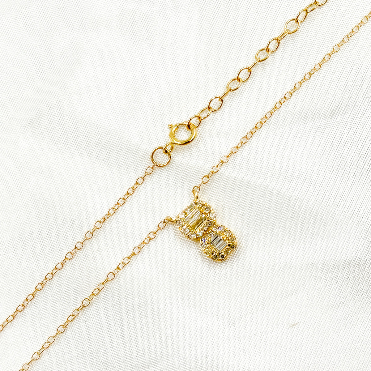 NFD70903. 14K Solid Gold Diamond Necklace