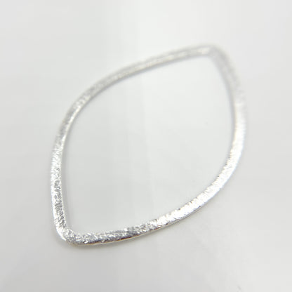 Buy 45MM White Sterling Silver Brushed Marquis Connector