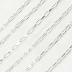 Load image into Gallery viewer, Z100SS. Sterling Silver Flat Oval Box Link Chain
