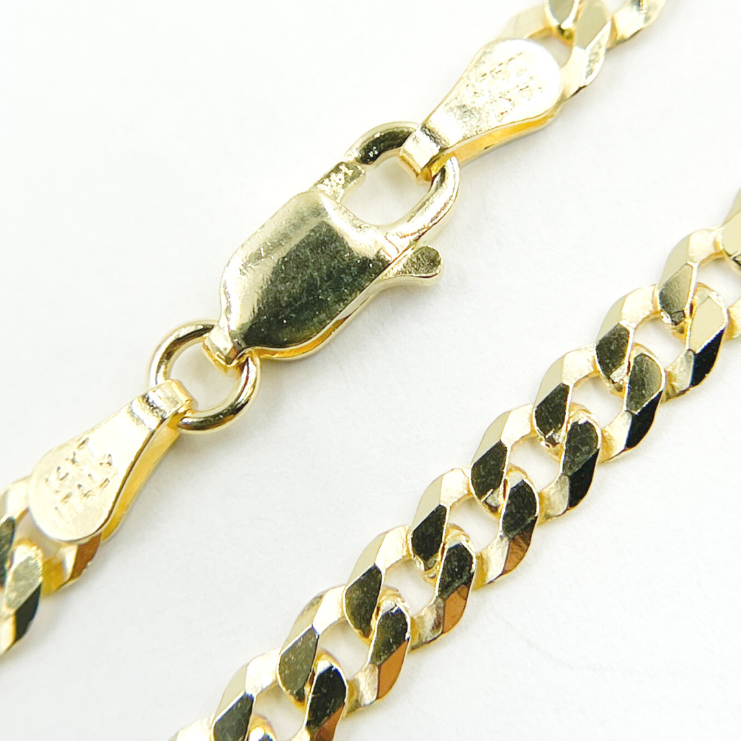 Shop Now Solid Gold Flat Curb Chain