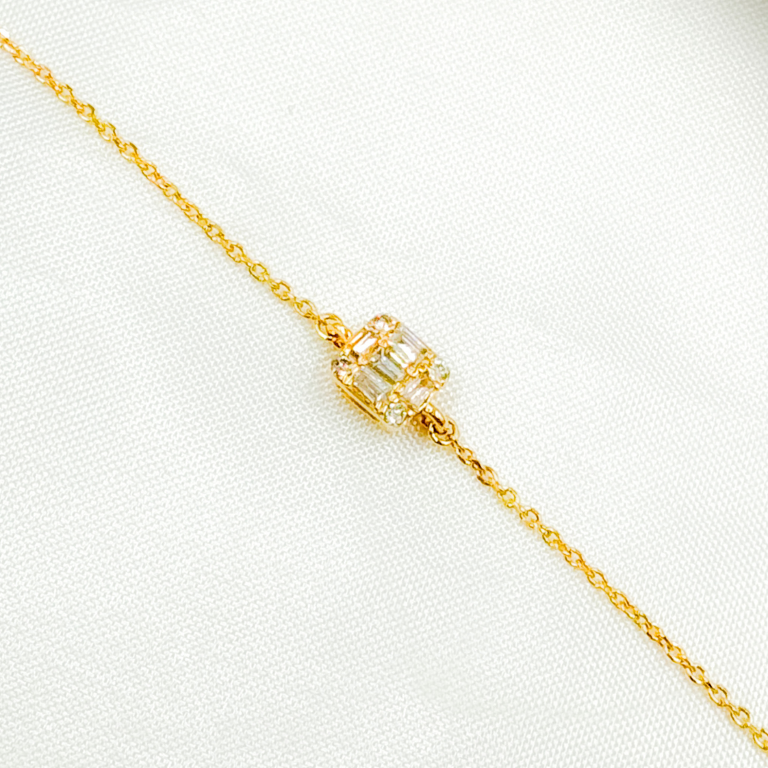 14k Solid Gold Diamond Bracelet. BFB60695