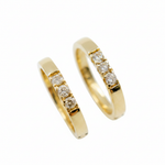 Load image into Gallery viewer, EHD56010. 14K Solid Gold Diamond Hoop Earrings