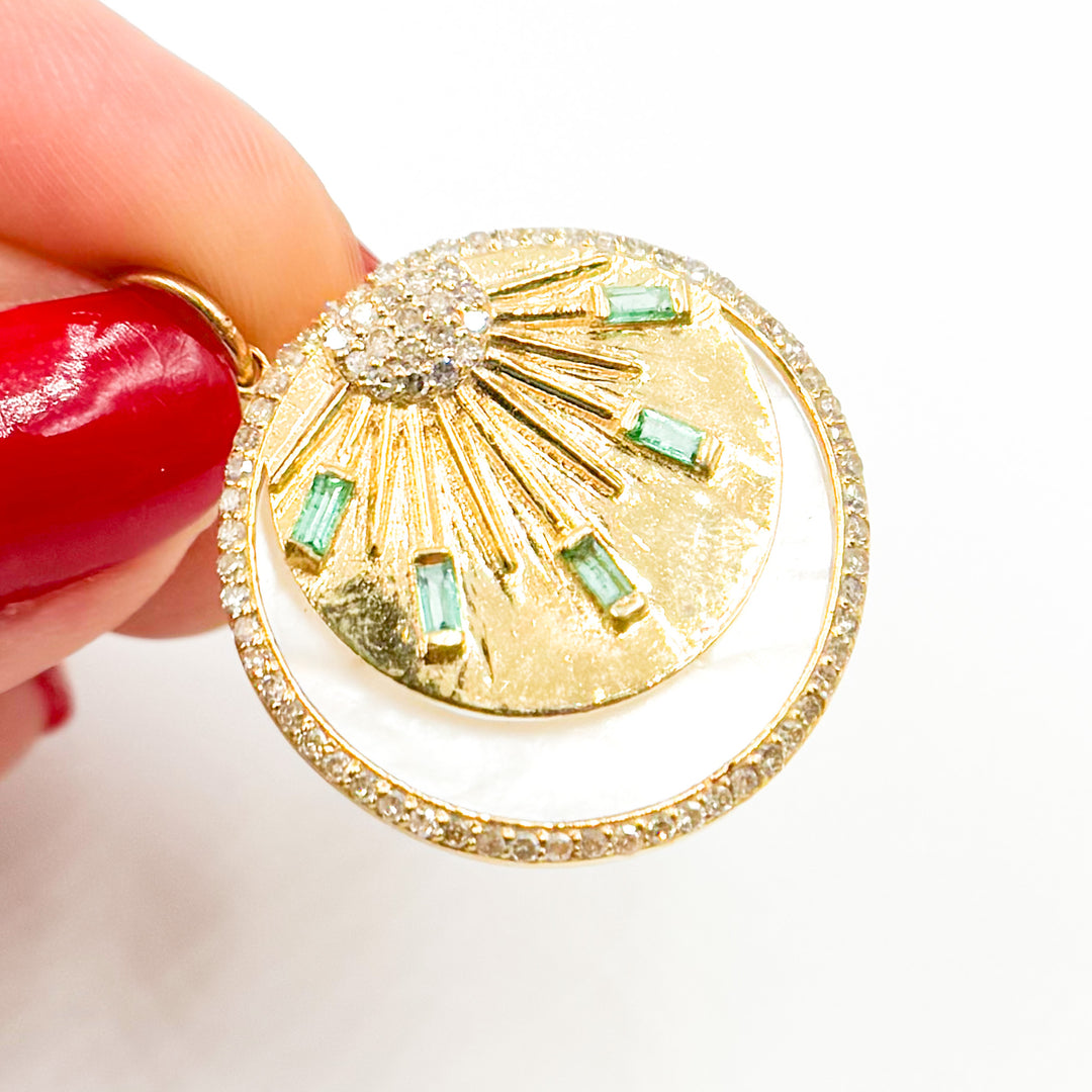 14K Gold Sun Pendants