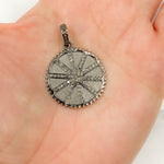 Load image into Gallery viewer, DP765. Diamond Sterling Silver Round Star Pendant
