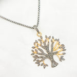 Load image into Gallery viewer, DP05. Diamond &amp; Sterling Silver Tree Pendant
