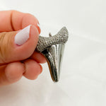 Load image into Gallery viewer, DE022. Pave Diamond Sterling Silver Horn Pendant

