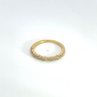 14k Solid Yellow Gold Diamond Ring.