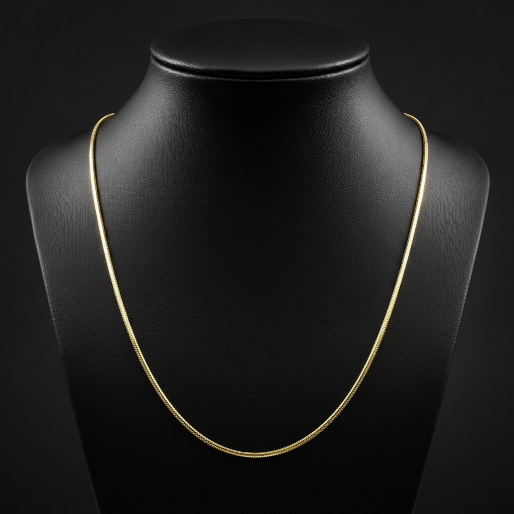 120CCTD. 14k Solid Yellow Gold Snake Necklace