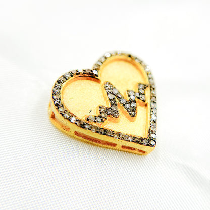 Diamond Sterling Silver Heart Pendant