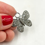 Load image into Gallery viewer, DP02. Diamond Sterling Silver Butterfly Pendant
