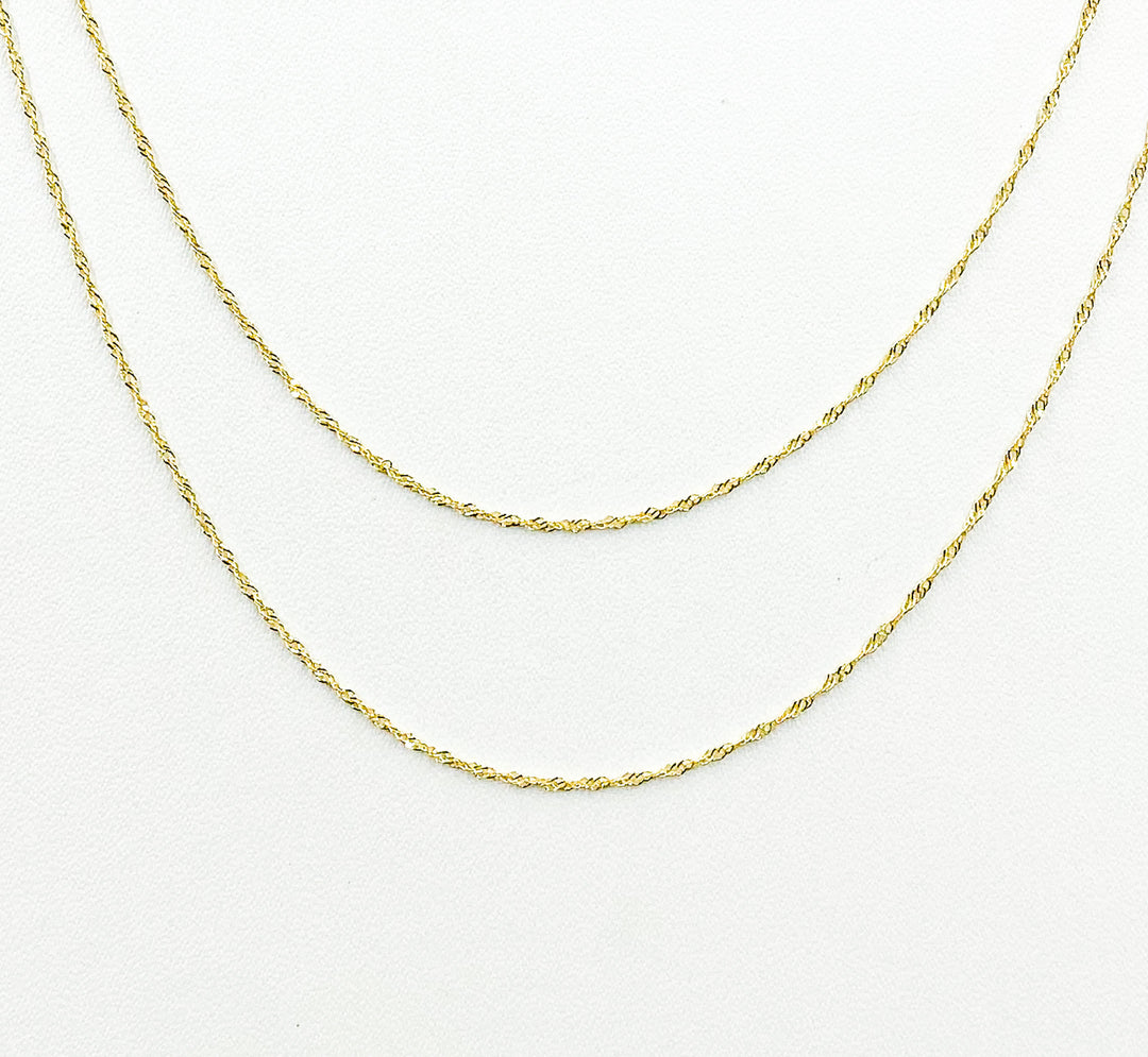 017G2SLMSIT2. 14K Solid Gold Rope Chain