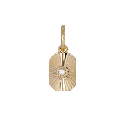 14K Gold Diamond Rectangle Jewelry Set