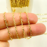 Load image into Gallery viewer, 050FA5P1T5byFt. 14K Solid Yellow Gold Diamond Cut Cable &amp; Marina Link Chain
