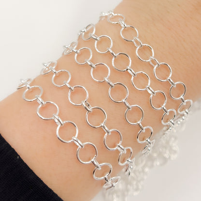Silver Smooth Round & Oval Link Chain