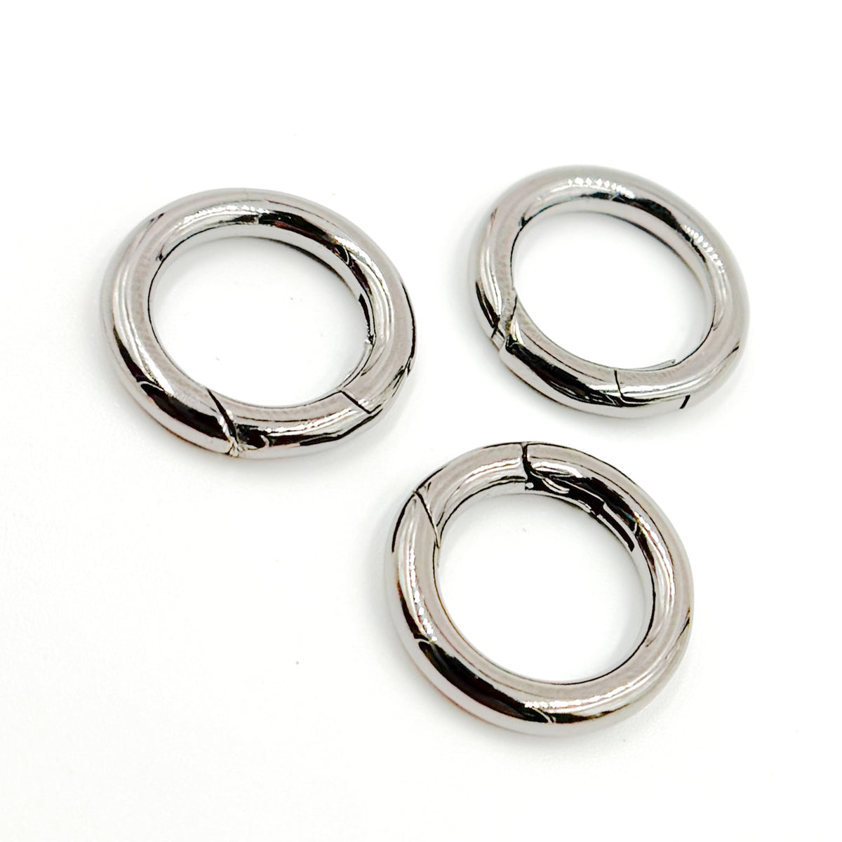 Black Rhodium Sterling Silver Round Clasp