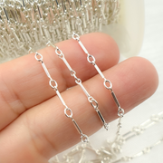 Sterling Silver Fancy Bar Chain