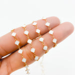 Load image into Gallery viewer, V315ENGF. 14K Gold Filled Enamel Clover Link Chains