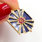 Load image into Gallery viewer, Gold Eye with Rays Pendant