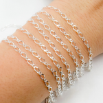 Load image into Gallery viewer, V239SS. Sterling Silver Long and Short Links Chain