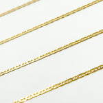 Load image into Gallery viewer, 030FLP1BBT2byFt. 14k Solid Gold Flat Marina Link Chain