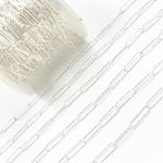 Load image into Gallery viewer, Y79DCSS. Sterling Silver Diamond Cut Paperclip Chain
