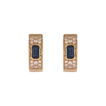 Load image into Gallery viewer, EHF57634. 14k Solid Gold Diamond and Gemstones Hoop Earrings