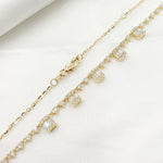 Load image into Gallery viewer, NK401355. 14K Solid Gold Diamond Dangle Necklace
