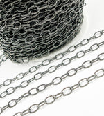 Load image into Gallery viewer, Black Rhodium 925 Sterling Silver Twisted Oval Link Chain. BR21
