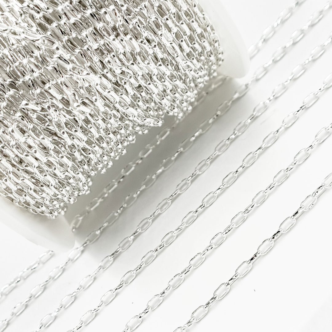 Y128SS. Sterling Silver Diamond Cut Box Link Chain