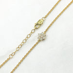 Load image into Gallery viewer, BFC60634. 14k Solid Gold Diamond Flower Bracelet
