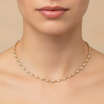 Load image into Gallery viewer, NFQ72698. 14K Solid Gold Diamond Fancy Necklace