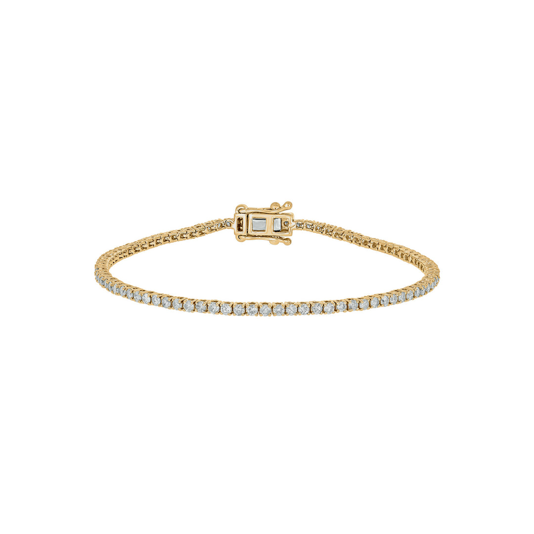 BTP65085. 14k Solid Gold Diamond Tennis Bracelet