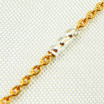 Load image into Gallery viewer, Z69GS. Gold Plated Sterling Silver Satellite Diamond Cut Tube Chain
